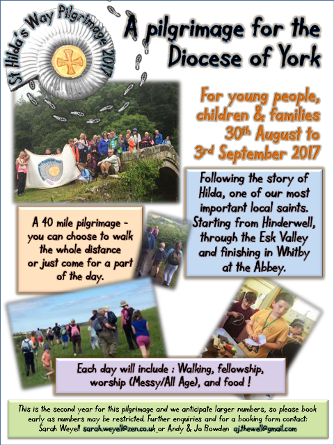 Poster advertising the 2017 St Hilda's Way pilgrimage